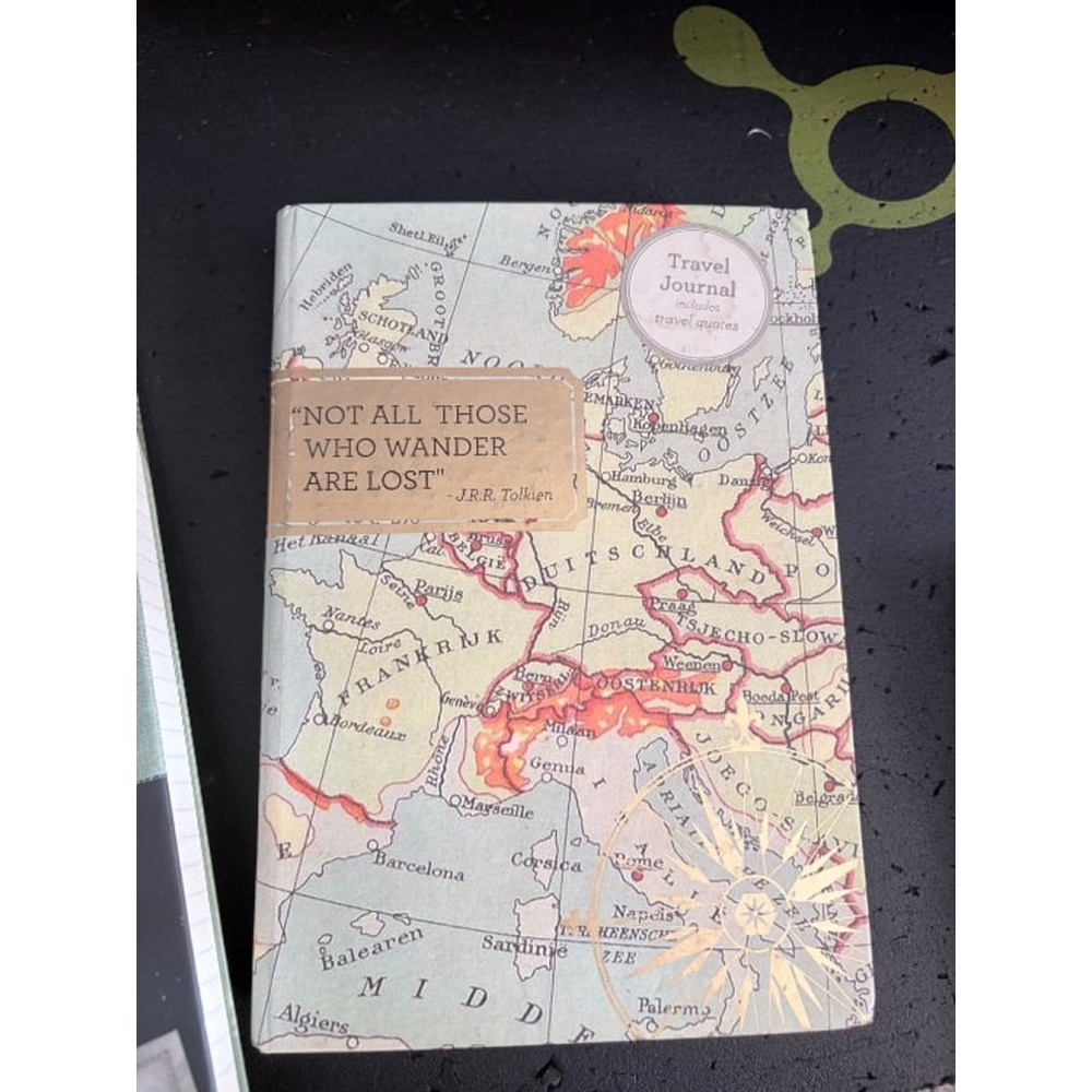 VINTAGE MAP "NOT ALL THOSE WHO WANDER ARE LOST" JOURNAL